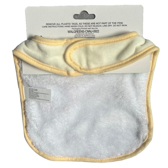 NWT HAPPY GO FLUFFY YELLOW MY FIRST EASTER PRINTED BABY BIB - Picture 3 of 3